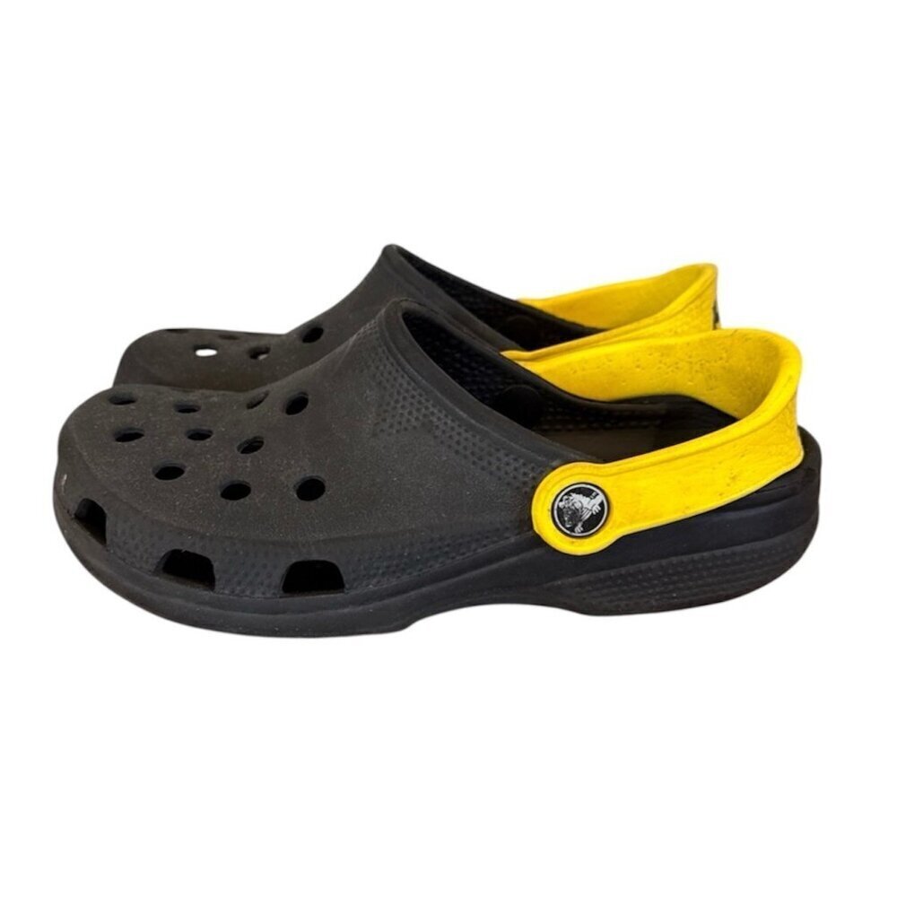 University Of Colorado Crocs M 4-5 W 6-7 Black Yellow Buffalos Clogs Shoes